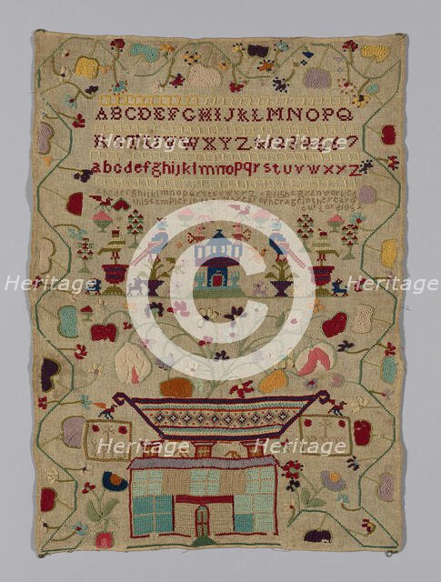 Sampler, Ireland, 1852. Creator: Elisha Ryan.