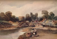'A Village on a River, with Bridge and Ruins', c1824. Creator: Peter de Wint.