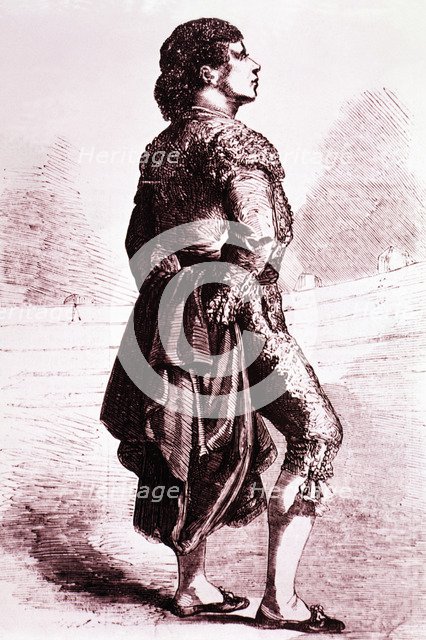 The Torero Puceta, one of the leaders of the insurgents, always at the forefront, on the barricad…