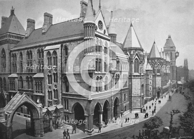 'The New Law Courts, London', c1896. Artist: Valentine & Sons.
