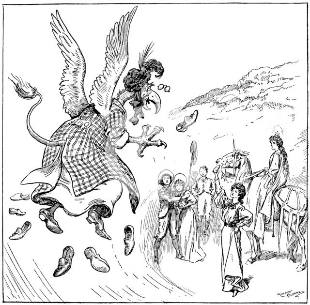 'She became a carrier-griffin', 1906. Artist: Gordon Frederick Browne