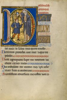 Initial D: Samuel Anointing David; Psalter, after 1205. Creator: Master of Ingeborg Psalter.