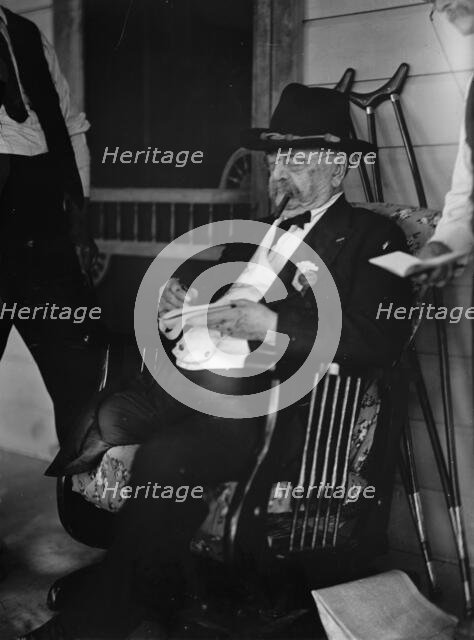 Major General Daniel Edgar Sickles, U.S.A. G.A.R. Veteran, Gettysburg Reunion, 1913. Creator: Harris & Ewing.