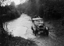 Morris Major of A Negal competing in the JCC Lynton Trial, 1932. Artist: Bill Brunell.