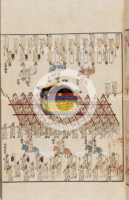 The funeral procession of Empress Myeongseong (1851-1895), From the Uigwe, 1897. Creator: Anonymous.