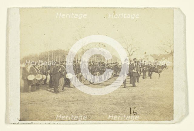 50th Pennsylvania Infantry in Parade Formation, c. 1870/82. Creator: Tim O'Sullivan.