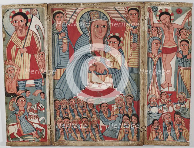 The Virgin and Child with Archangels, Scenes from the Life of Christ, and Saints, early 17th century Creator: Unknown.