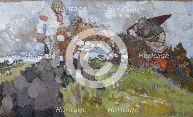 Mikula Selyaninovich, 1917. Artist: Vasnetsov, Viktor Mikhaylovich (1848-1926)