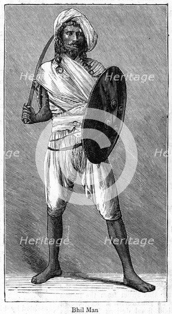 'Bhil man', 1886. Artist: Unknown