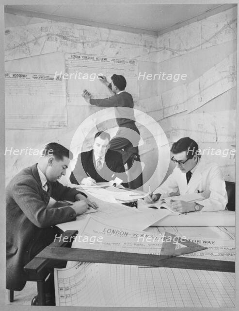 Laing office workers, Newport Pagnell, Milton Keynes, 03/07/1958. Creator: John Laing plc.