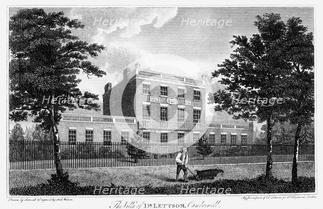 Residence of John Coakley Lettsom, Camberwell, London, 1817. Artist: Unknown