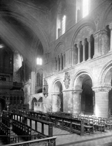 Interior of Church of St Bartholomew the Great, West Smithfield, City of London, 1915. Artist: Unknown