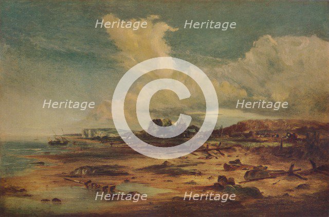 'Coast Scene with Church', c1824. Artist: John Constable.