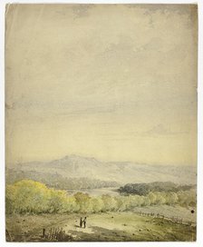 Couple Holding Hands in a Field, 1800-1899. Creator: Unknown.