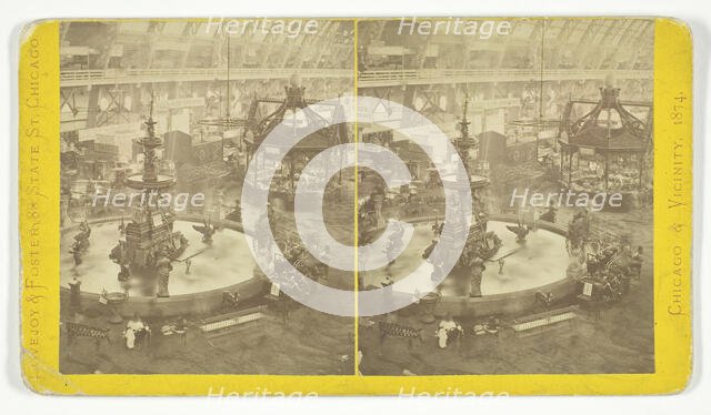 Untitled [fountain at the Chicago Interstate Industrial Exposition], 1874.  Creator: Lovejoy & Foster.