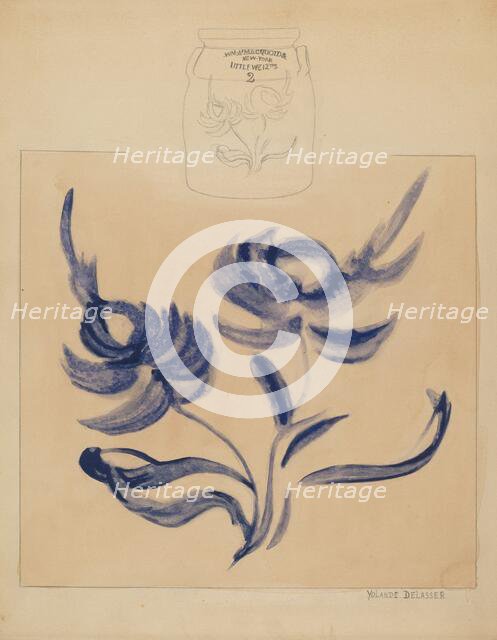 Jar, c. 1936. Creator: Yolande Delasser.