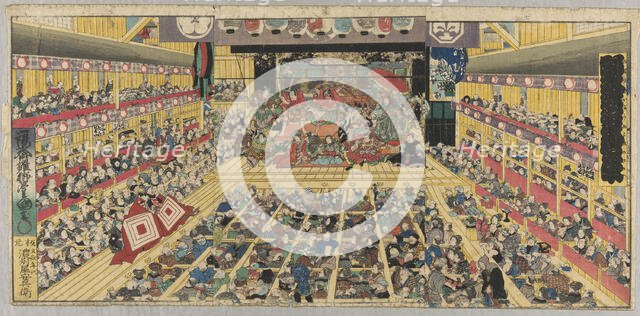 Flourishing of Edo Pictures Depicting Dances (Odori keiyo Edo-e no sakae), 1858. Creator: Utagawa Kunisada.