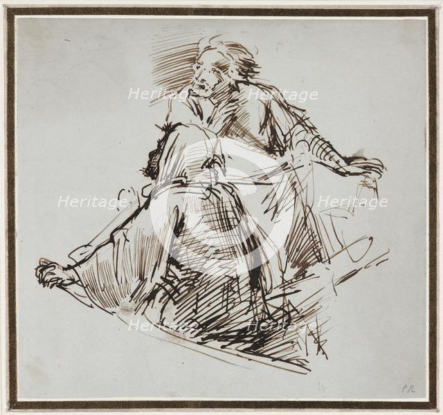 Two Male Figures, c. 1829. Creator: George Richmond (British, 1809-1896).