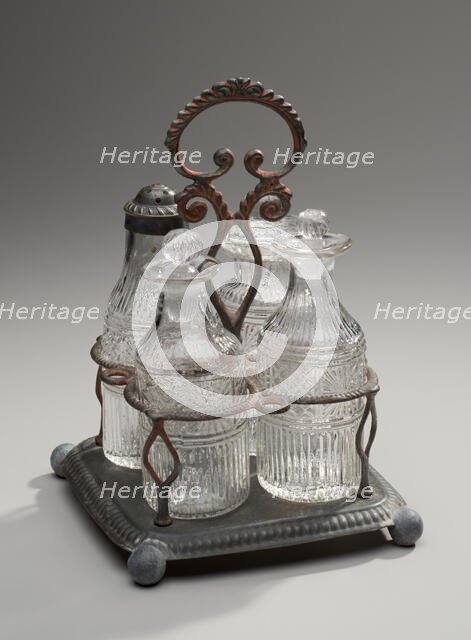 Castor Set And Stand, c1820-40. Creator: Unknown.