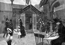 Exterior cafe scene, 19th century. Artist: Unknown