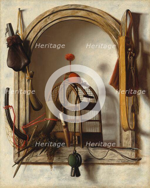 Niche with Falconry Gear, probably 1660s. Creator: Christoffel Pierson.
