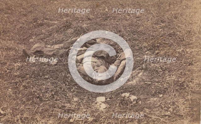 Confederate Soldier [on the Battlefield at Antietam], September 1862. Creator: Alexander Gardner.