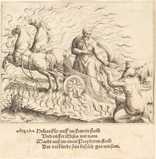 Elijah is Taken up to Heaven, 1547. Creator: Augustin Hirschvogel.