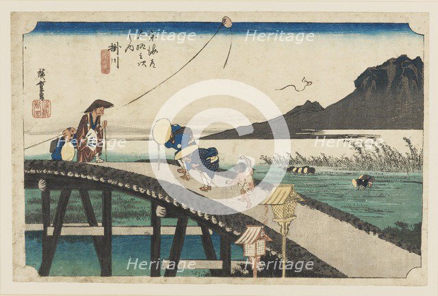 Woodblock print - Kakegawa (Akibayama enbo), 1797-1858. Artist: Ando Hiroshige.