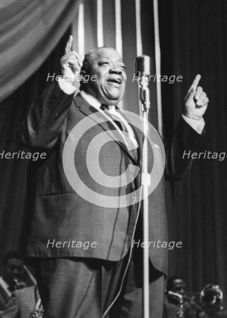Jimmy Rushing with the Basie Band, London, 1963. Creator: Brian Foskett.