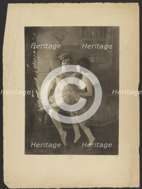 Portrait of girl and ballerina, 1915. Creator: Constant Puyo.