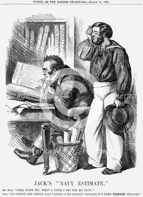 'Jack's Navy Estimate', 1861. Artist: Unknown