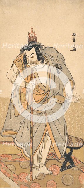 The actor Nakamura Nakazo as a rokuju-rokubu (pilgrim to Buddhist temple), ca. 1780. Creator: Shunsho.
