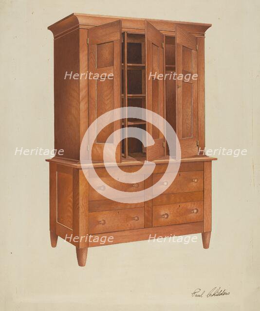 Shaker Cabinet, 1935/1942. Creator: William Paul Childers.