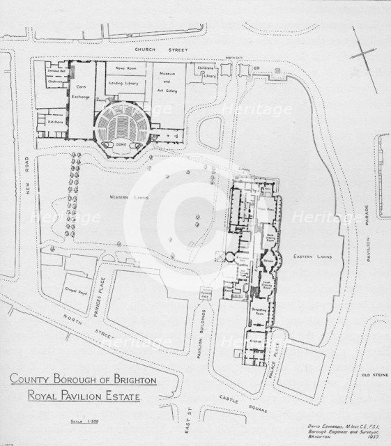 'A Plan of the Pavilion Estate as it was in 1937', (1939). Artist: Unknown.