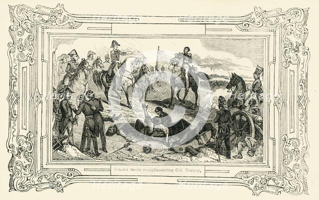 'General Scott complimenting Col. Harney', 1849. Creator: Unknown.