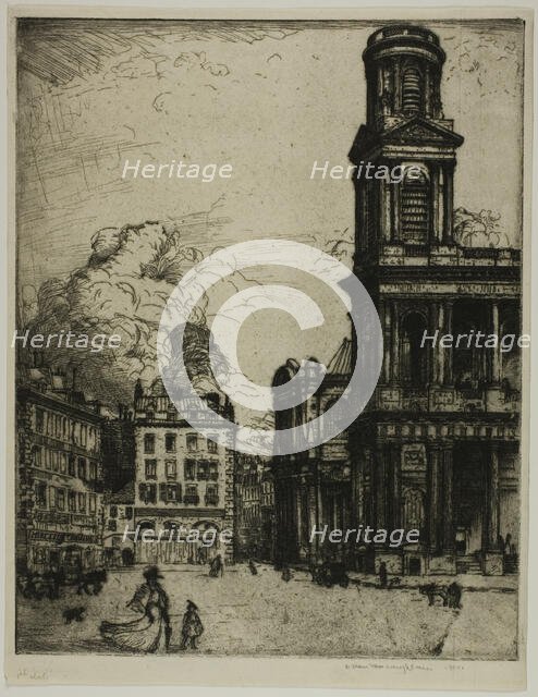 Saint Sulpice, Paris: La Grande Tour, 1900. Creator: Donald Shaw MacLaughlan.