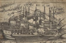 First Naval Battle, from the "Life of Ferdinand I de' Medici", c1615-1620. Creator: Callot, Jacques (1592-1635).