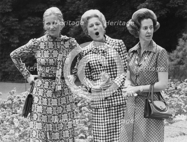Pat Nixon With Queen Fabiola And Princess Paola Royal Palace Gardens Brussels June 1974 Artist Unknown 2322528 Heritage Images