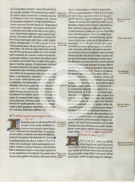 Folio Five from Burchard of Sion's De locis ac mirabilibus mundi, or an Illuminated Geo..., c. 1460. Creator: Burchard of Mount Sion.