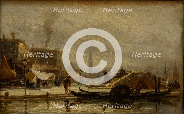 Venice near the railroad station, Noon, 1872.