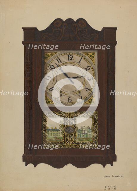 Wall Clock, 1937. Creator: Marie Famularo.