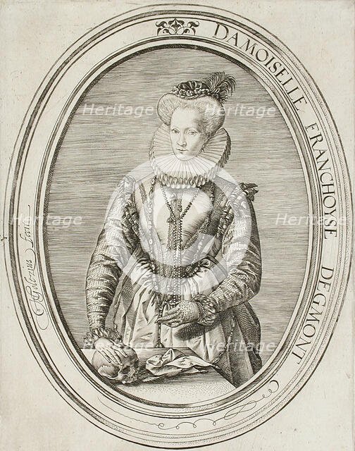 Portrait of Lady Françoise van Egmond, 1580. Creator: Hendrik Goltzius.