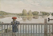 Lisbeth Angling. From A Home (26 watercolours). Creator: Carl Larsson.