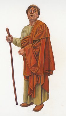 Anglo Saxon Monk at Tynemouth Priory, c8th century, (c1990-2010). Artist: Graham Sumner.