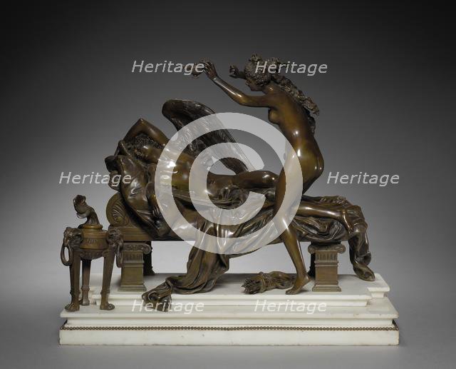 Cupid and Psyche, c. 1870. Creator: Albert-Ernest Carrier-Belleuse (French, 1824-1887).