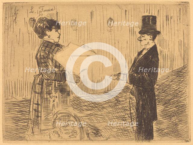 The Bouquet, c. 1876. Creator: Jean Louis Forain.