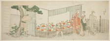 The Peony Show, Japan, c. 1799. Creator: Hokusai.