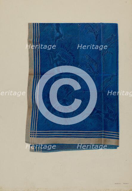 Blue Silk Scarf, c. 1937. Creator: Samuel Faigin.