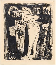 Standing Nude in a Room, 1921. Creator: Ernst Kirchner.