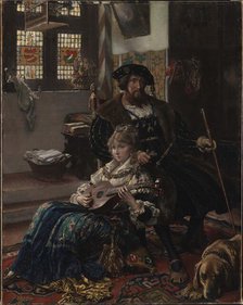 King Christian II of Denmark and Dyveke Sigbritsdatter, 1885. Creator: Rosenstand, Vilhelm (1838-1915).